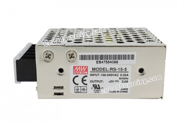 Meanwell 5V 3A 15W (RS-15-5) CE LED Switching Power Supply - Click Image to Close