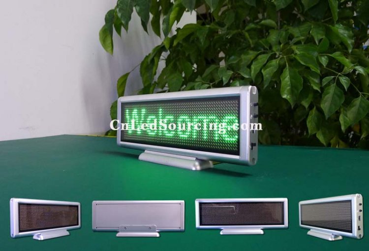 P3 Desktop Green Color Small Programmable LED Signs Indoor - Click Image to Close