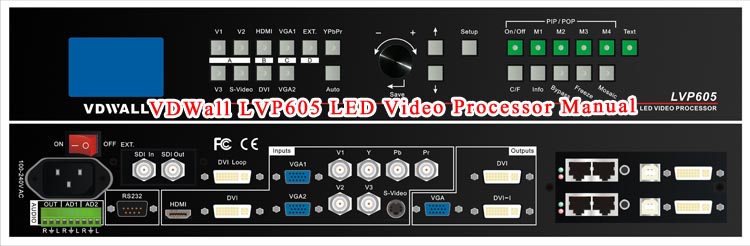 VDWall LVP605 LED Video Processor Manual - Click Image to Close