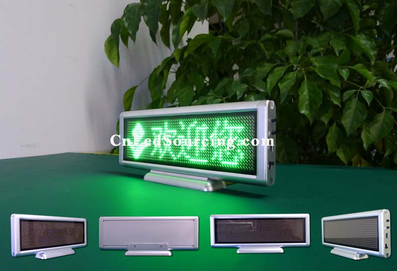 P3 Desktop Green Color Small Programmable LED Signs Indoor - Click Image to Close
