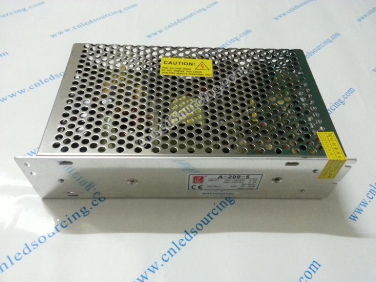 CL LED Power Supply 5V 40A (A-200-5) with CE Compliance - Click Image to Close