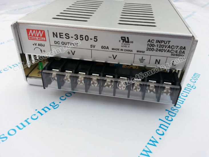 Taiwan Meanwell NES-350-5 5V 60A 300W LED Power Supply with UL Certification - Click Image to Close