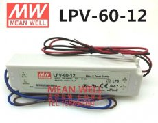 Meanwell LPV-60-12( 60W 12V 5A) Outdoor IP67 LED Lighting Power Supply
