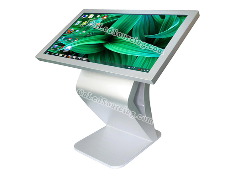 55 Inch Floor Standing Interactive Kiosk LCD Touch Screen Monitor - Click Image to Close
