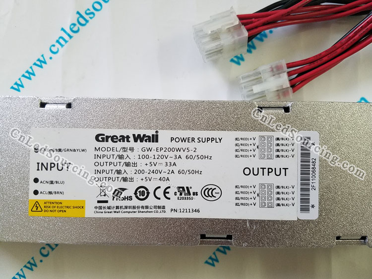 Great Wall GW-EP200WV5-2 Thin LED Cabinet Power Supply - Click Image to Close