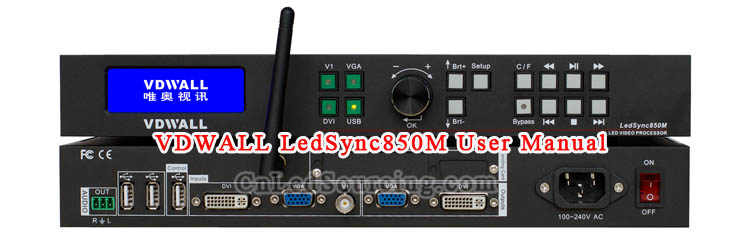 LEDSync850M User Manual VDWALL - Click Image to Close