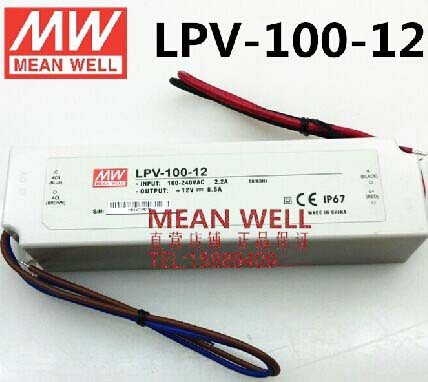 Meanwell LPV-100-12(102W 12V 8.5A) IP67 Waterproof LED Lighting Power Supply - Click Image to Close