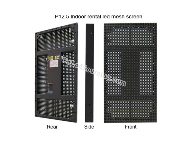 P12.5mm 6,400 Pixel Indoor LED Curtain Display, LED Mesh Screen - Click Image to Close