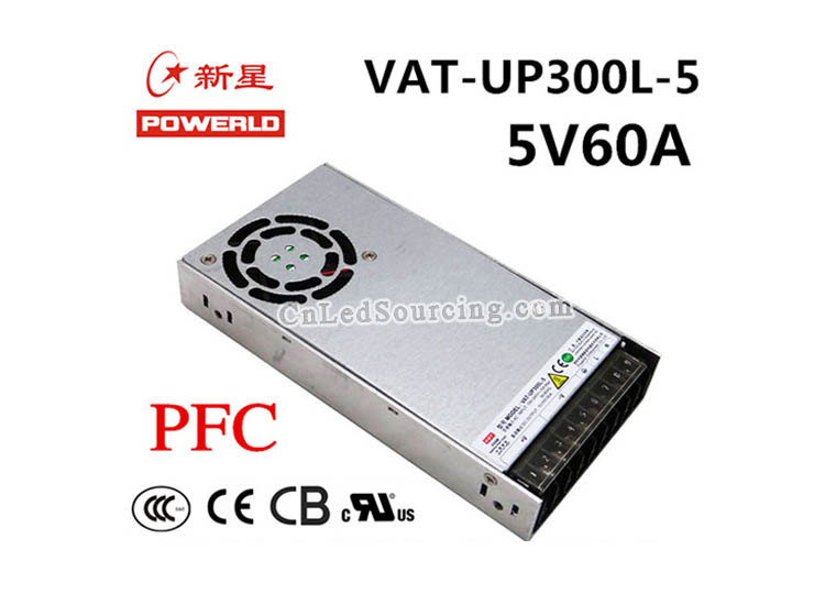 PowerLD VAT-UP300L-5 300W LED Panel Slim Power Supply - Click Image to Close