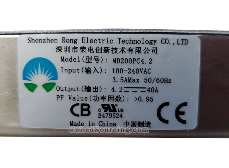 Rong Electric MD200PC4.2 Series LED Power Supply - Click Image to Close