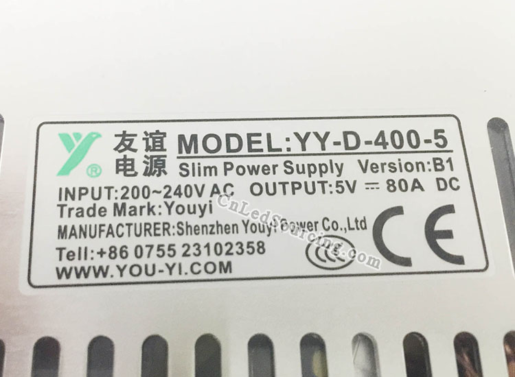 YY-D-400-5 Youyi 400W LED Slim Power Supply - Click Image to Close
